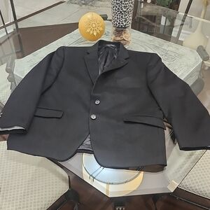Boulevard Club Men's Luxury Cashmere Classic Black Blazer Sportscoat 44 S
